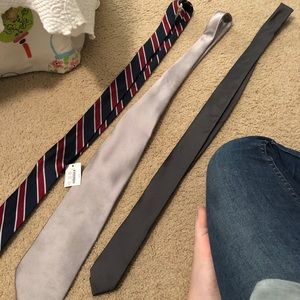 men’s ties. Dark silver is a skinny tie